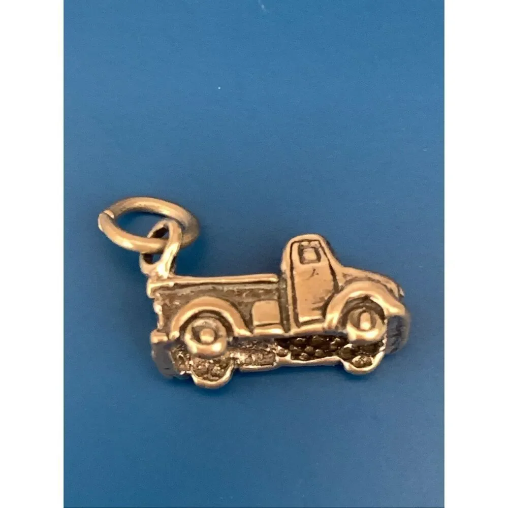 .925 Truck Sterling Silver Jewelry Charm #transportation #truck